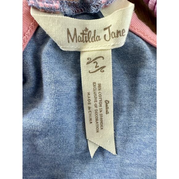 Matilda Jane The Adventure Begins Twister Tank Top Blue Pink Floral Sleeveless 2 - Picture 8 of 8